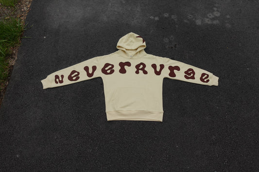 Mocha Reversed Applique Embroidery Hoodie