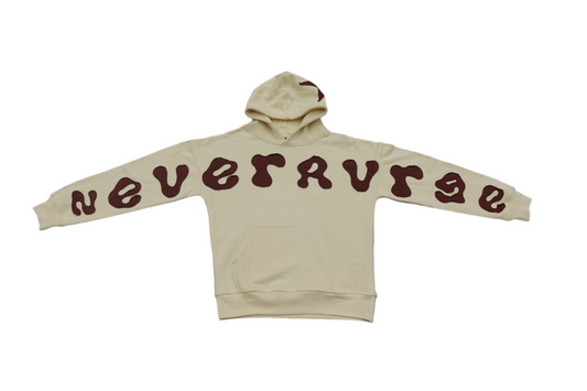 Mocha Reversed Applique Embroidery Hoodie