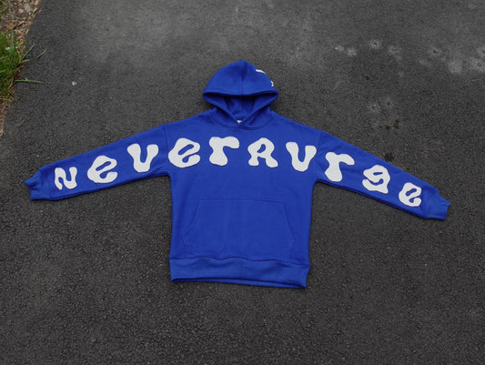 Royal Blue Applique Embroidery Hoodie