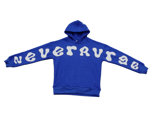 Royal Blue Applique Embroidery Hoodie