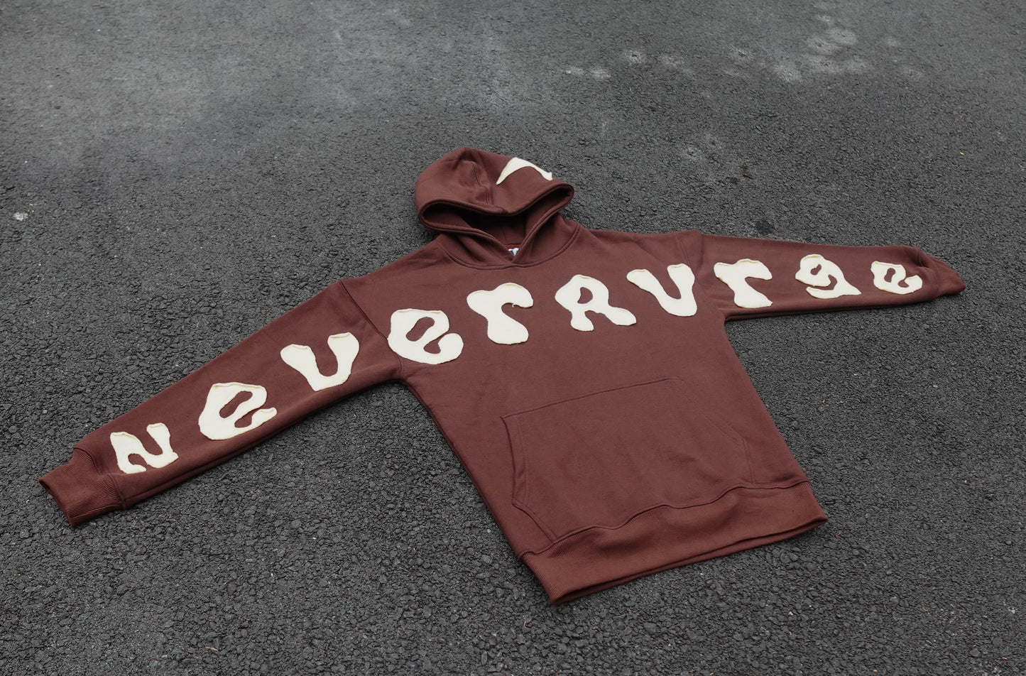 Mocha Applique Embroidery Hoodie