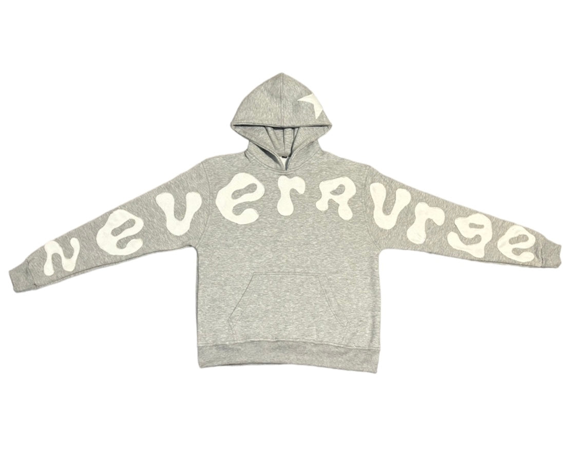 Grey Applique Embroidery Sweatsuit
