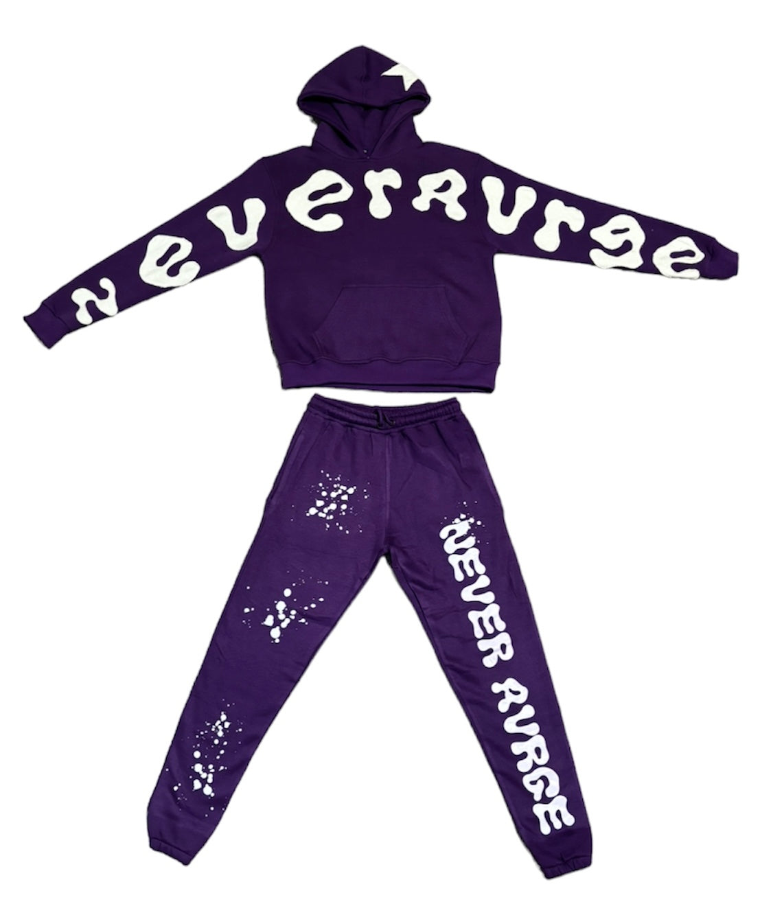 Midnight Purple Applique Embroidery Sweatsuit