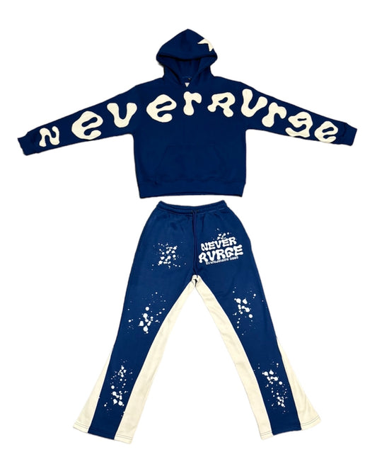 Royal Blue Applique Embroidery Sweatsuits